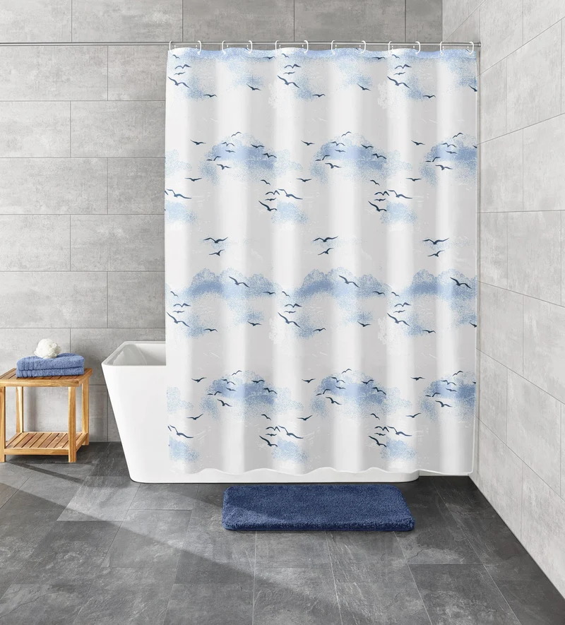 Duschvorhang PVC SKY Polarblau 180 x 200 cm