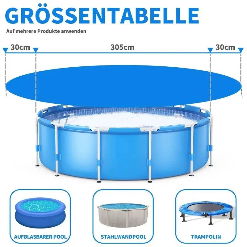 Sekey Poolabdeckung aus 420D Oxford, Blau
