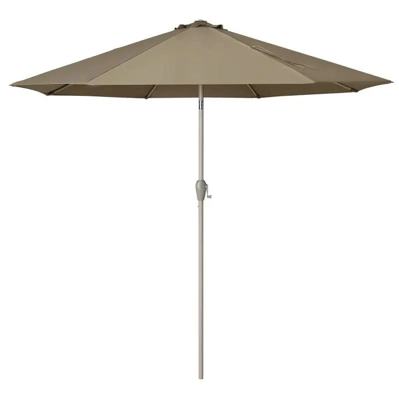 Sekey 300 cm Sonnenschirm mit Kurbel, Sonnenschutz UV50+, aus Holz-Metall
