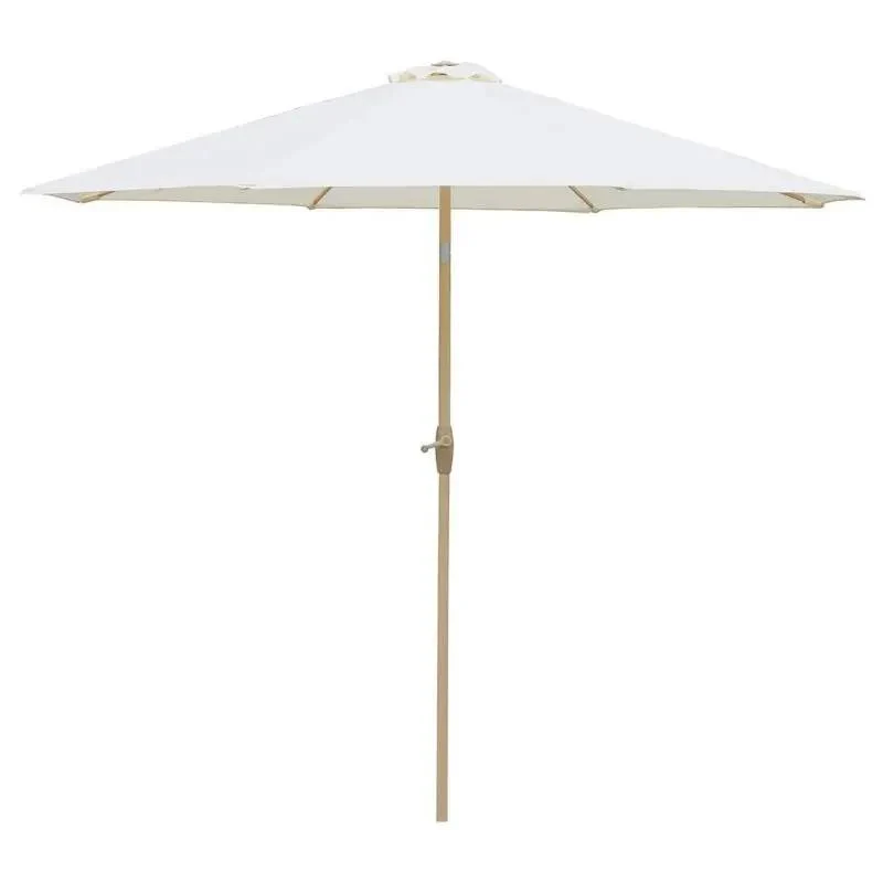 Sekey 300 cm Sonnenschirm mit Kurbel, Sonnenschutz UV50+, aus Holz-Metall