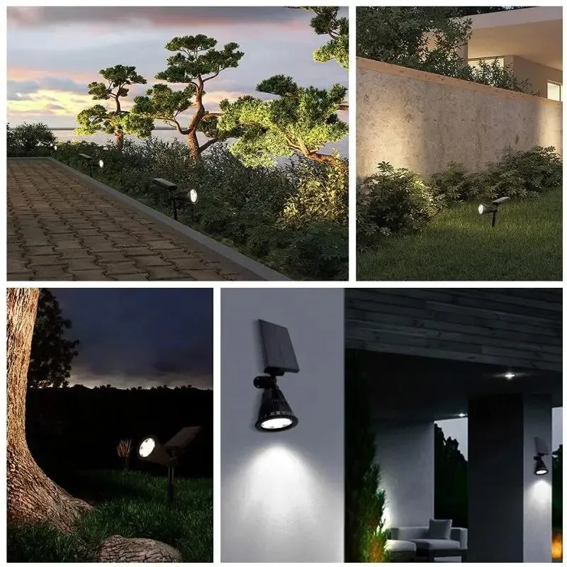 Salcar 2er Set LED Solar Gartenleuchte, mit 1800 mAh Akku