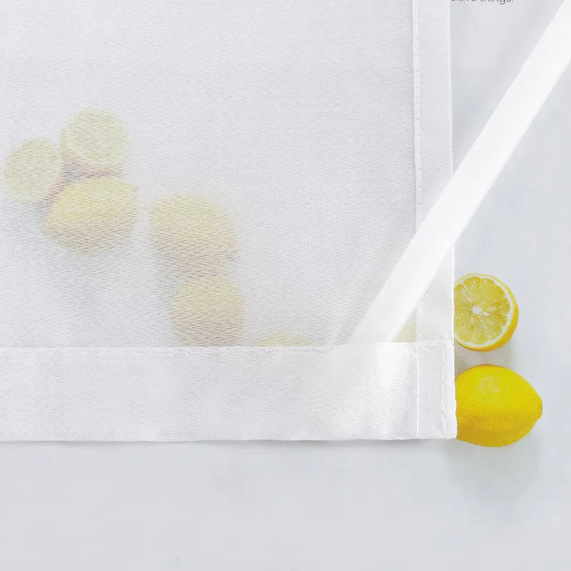 Gardinen Halbtransparent mit Ausbrenner-Blättermuster für Gardinenschiene 2er Set