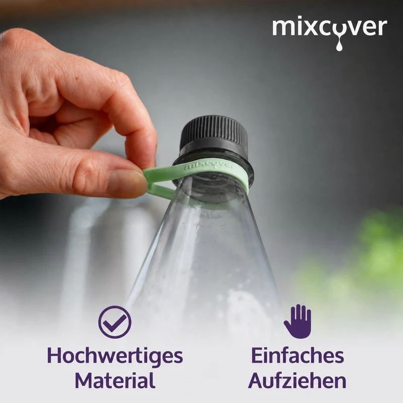 mixcover Silikonring Grün zum Markieren von Trinkflaschen - passend für SodaStream Flaschen