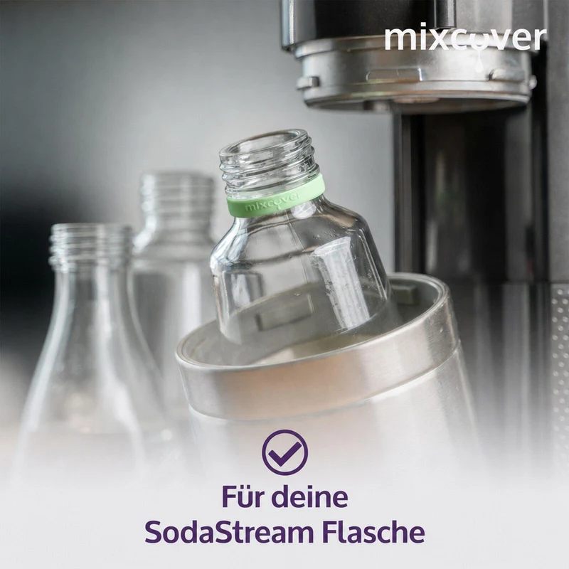 mixcover Silikonring Grün zum Markieren von Trinkflaschen - passend für SodaStream Flaschen