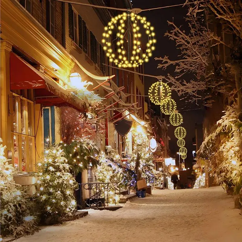 Salcar LED Weihnachtsbeleuchtung Außen 30 cm Kugel, 120 LEDs, Warmweiß, 8 Modi, Timer & Speicher, Wasserdicht, Hängende Lichter für Garten & Wohnzimmer
