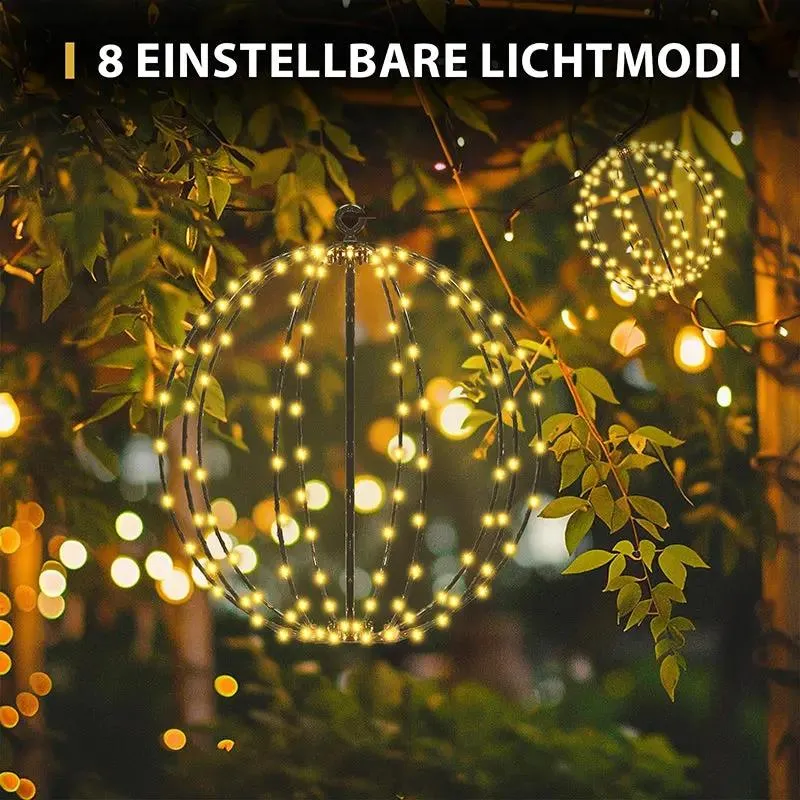 Salcar LED Weihnachtsbeleuchtung Außen 30 cm Kugel, 120 LEDs, Warmweiß, 8 Modi, Timer & Speicher, Wasserdicht, Hängende Lichter für Garten & Wohnzimmer