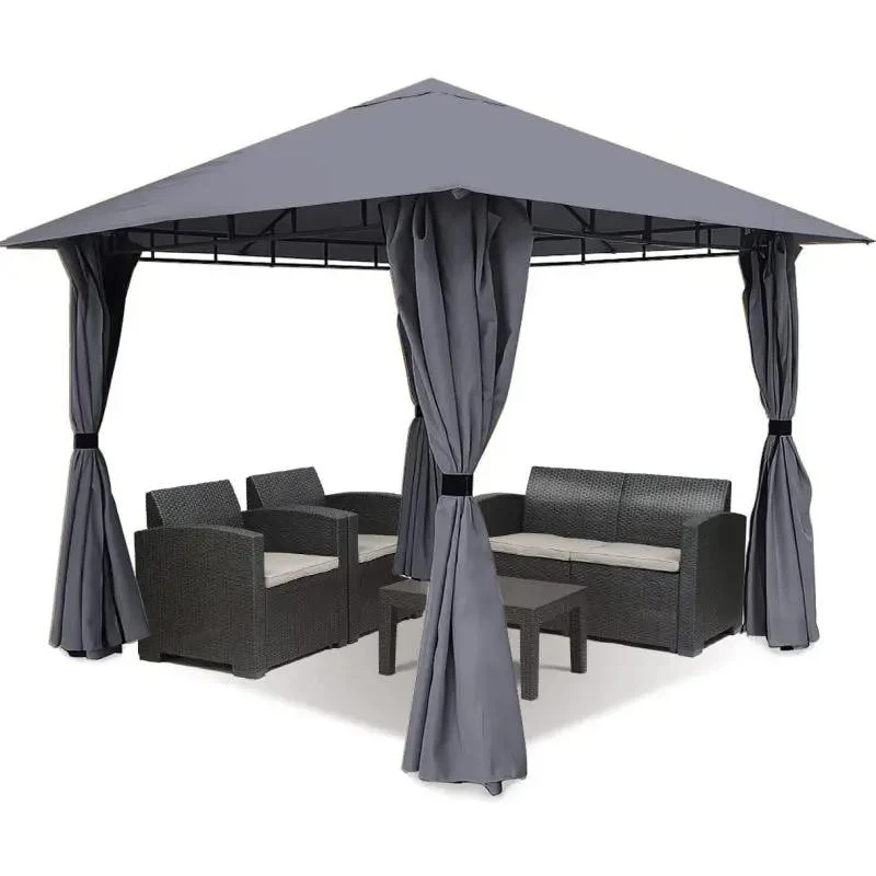 Sekey Garten Pavillon 3x3 m Wasserdicht Stabil Partyzelt, Gartenzelt mit 4 Seitenteile Reißverschluss, 180g/㎡ Polyester