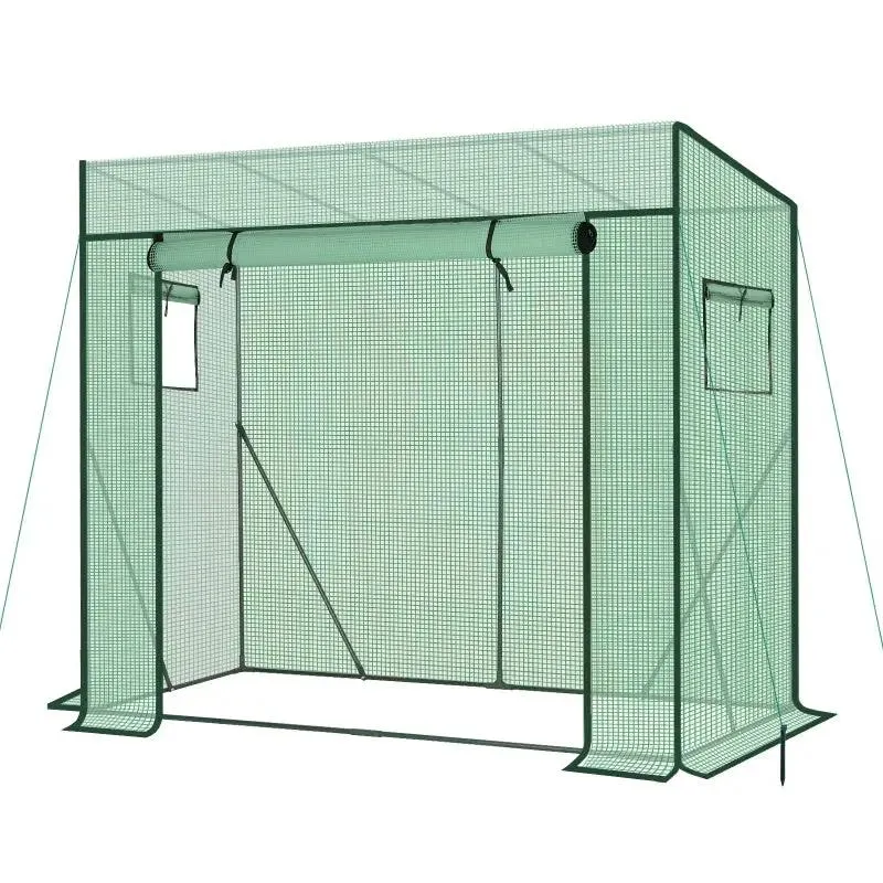 Sekey Foliengewächshaus mit Schrägdach, 200 cm x 77 cm x 146/169 cm