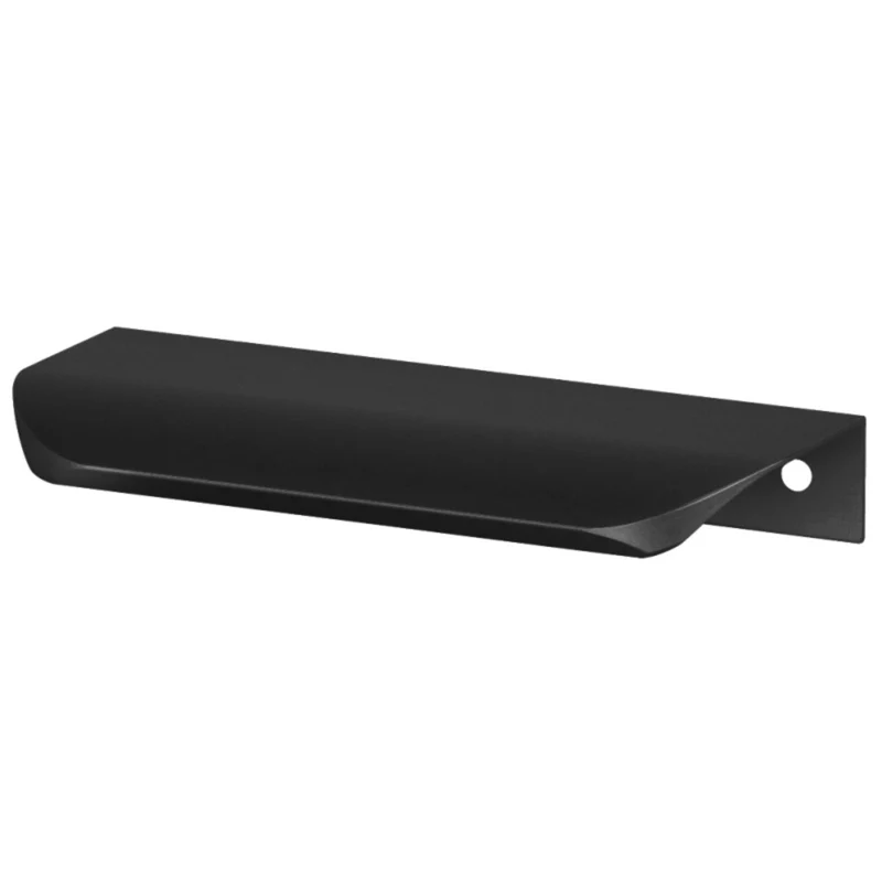 Griffleiste Kantengriff Rund 96mm (116mm Gesamtlänge) - Schwarz Matt
