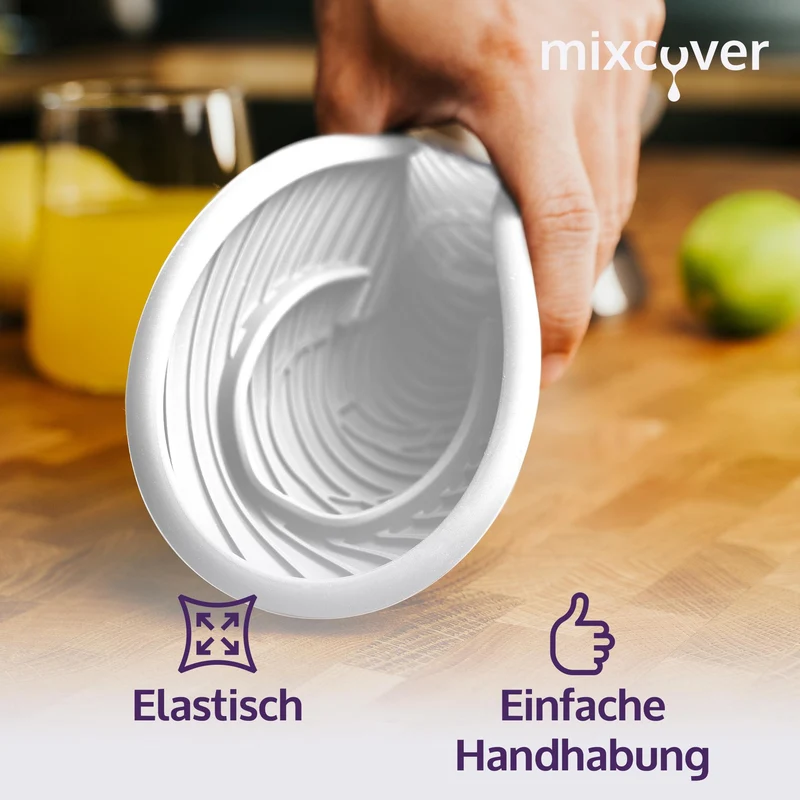 Mixcover Silikonmatte, Abtropfmatte, Untersetzer kompatibel mit SodaStream Duo, Tropfschutz Unterlage, Auffangschale, Abtropfschale, Anti-Rutsch aus Silikon - Farbe: Weiss