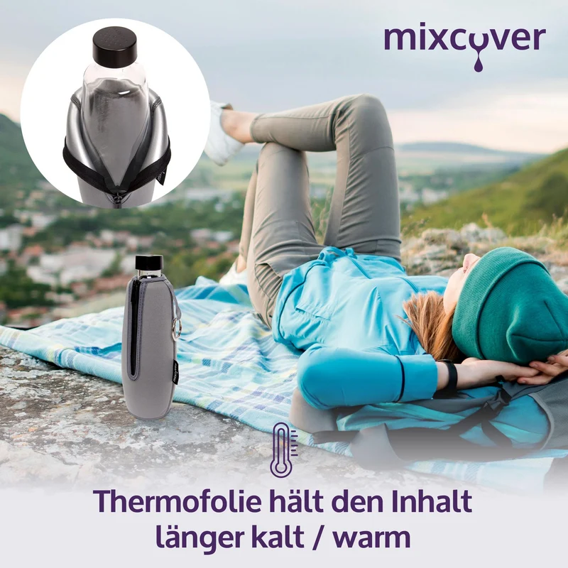 mixcover isolierter Flaschenschutz Sleeve kompatibel mit SodaStream Duo Glasflaschen Schutzhülle für Flaschen, Schutz vor Bruch und Kratzern, Farbe Pink