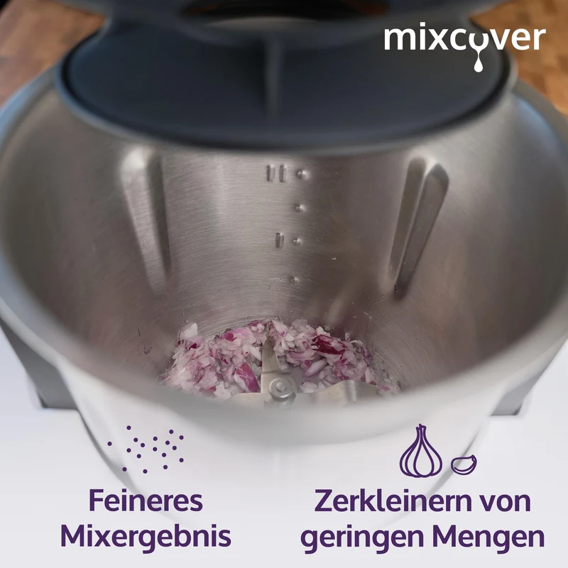 mixcover Mixtopf Verkleinerung für Monsieur Cuisine Smart und Monsieur Cuisine Connect MCC Häcksel Helfer, Pürieren
