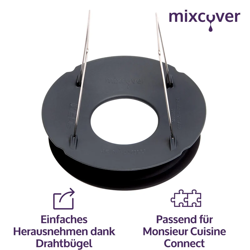 mixcover Mixtopf Verkleinerung für Monsieur Cuisine Smart und Monsieur Cuisine Connect MCC Häcksel Helfer, Pürieren