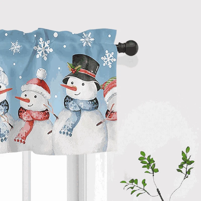 Scheibengardine Weihnachten – festlicher Volant