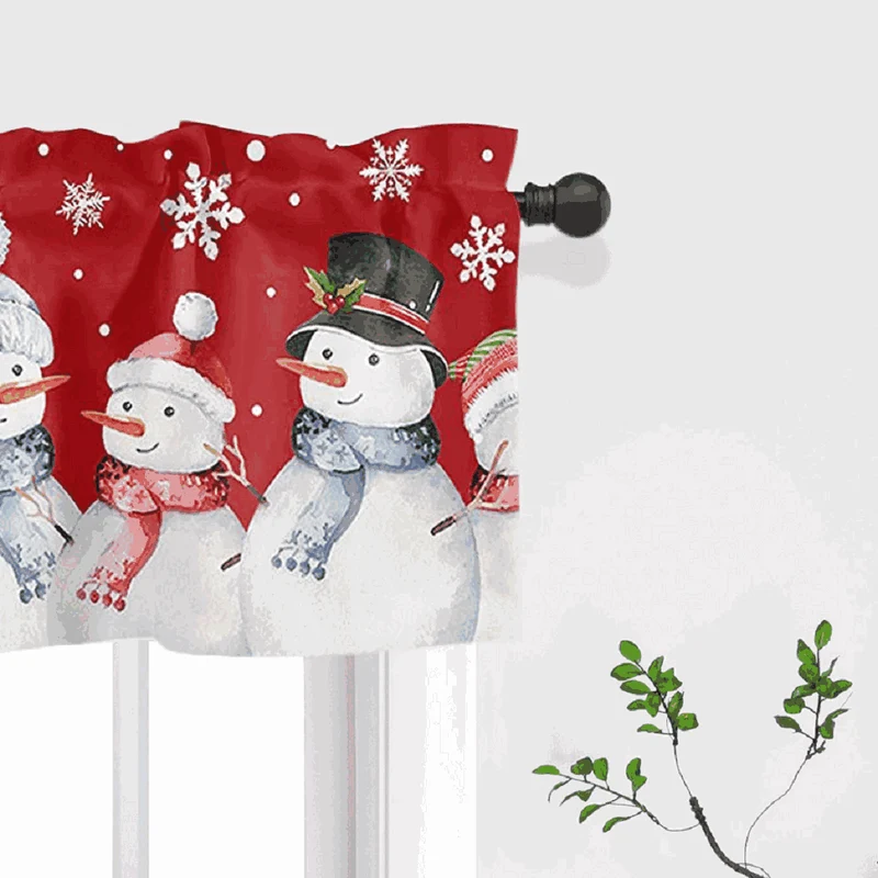 Scheibengardine Weihnachten – festlicher Volant