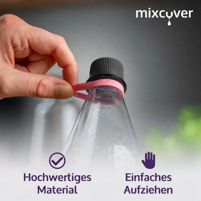 mixcover Silikonring Pink zum Markieren von Trinkflaschen - passend für SodaStream Flaschen