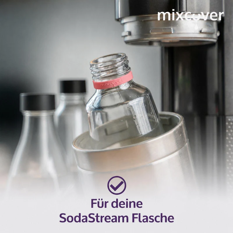 mixcover Silikonring Pink zum Markieren von Trinkflaschen - passend für SodaStream Flaschen
