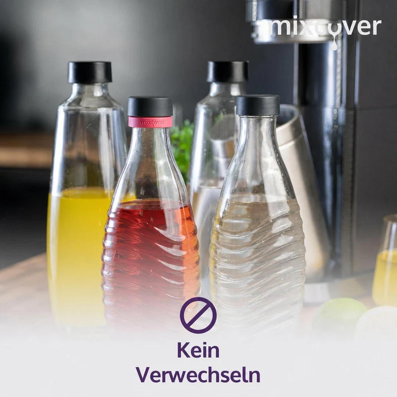 mixcover Silikonring Pink zum Markieren von Trinkflaschen - passend für SodaStream Flaschen