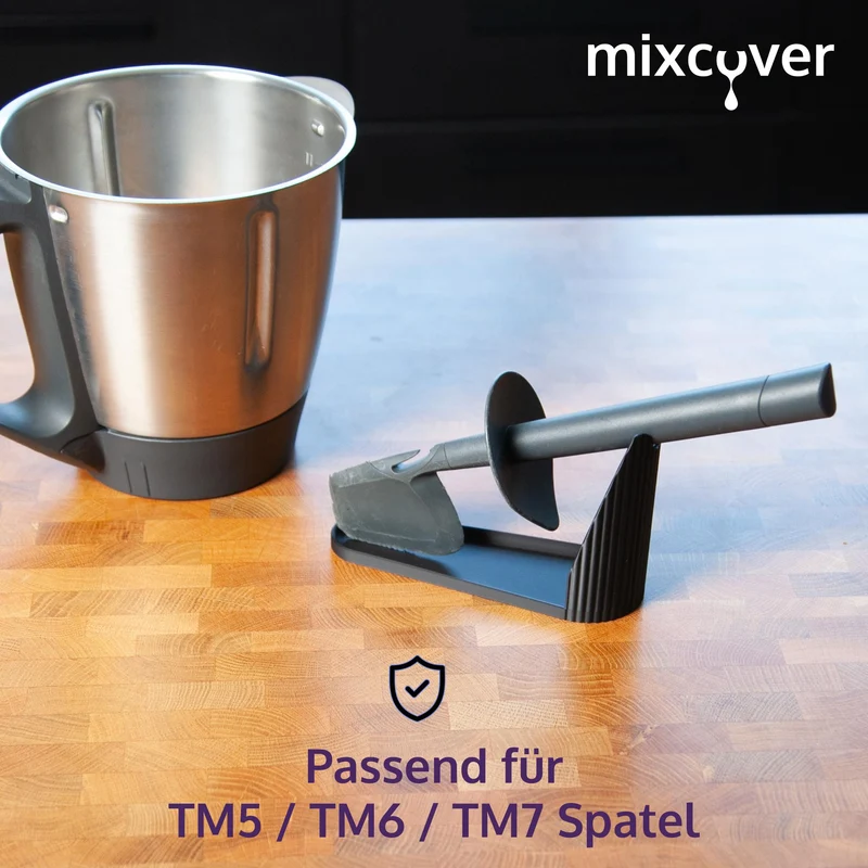 B-Ware: Mixcover Spatelhalter für Vorwerk Thermomix TM7 TM6 TM5 Abtropfhalter Ablage für Schaber
