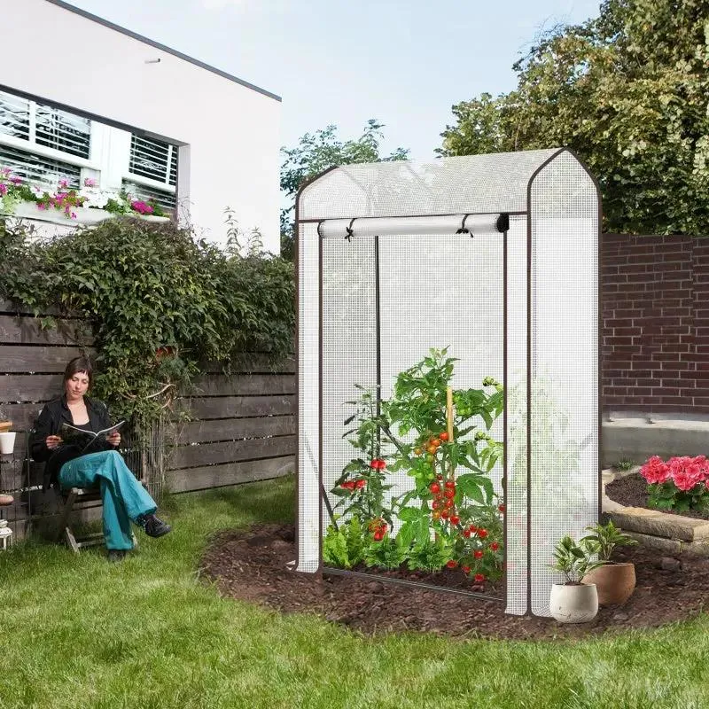 Sekey Foliengewächshaus mit Spitzdach, 100 x 50 x 150 cm