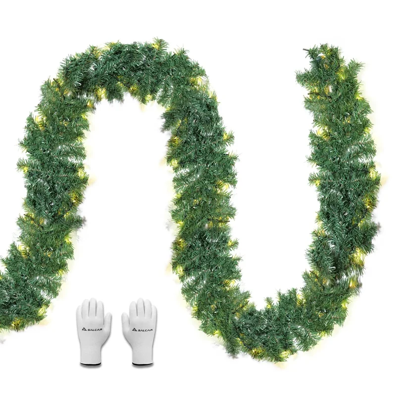 Salcar 3/5/10 m PVC Weihnachtsgirlande mit mit LED Lampen