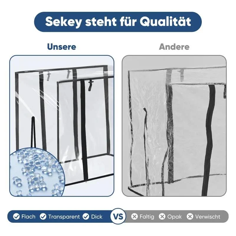 Sekey Bollerwagen Regenschutz, 110x60x75cm