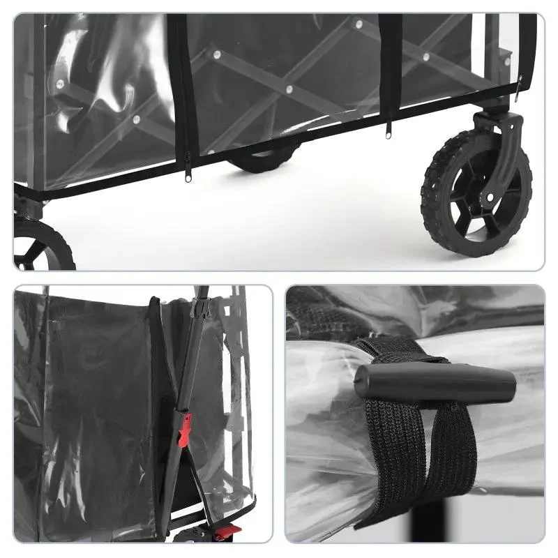 Sekey Bollerwagen Regenschutz, 75x50x65cm