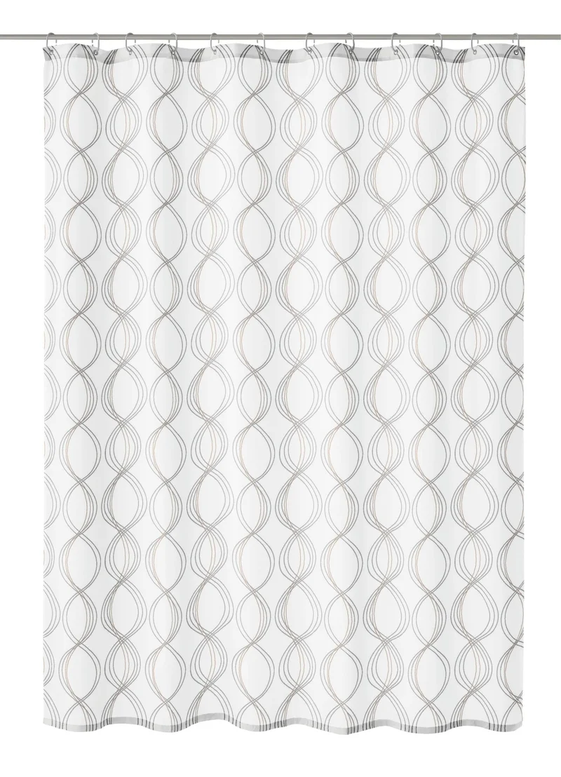 Duschvorhang Textil CLASSY Weiß 180 x 200 cm