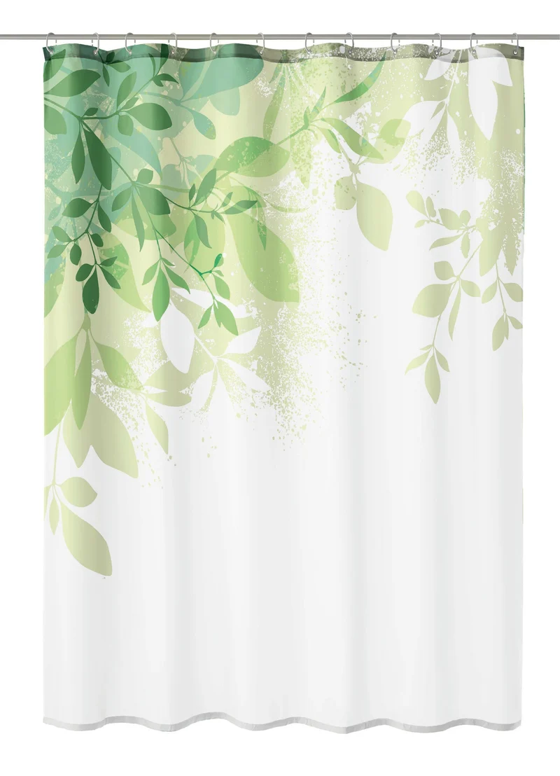 Duschvorhang Textil FLORESTA Grün 120 x 200 cm