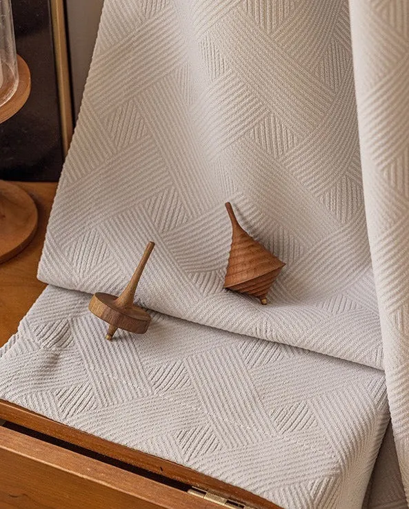 Moderner Vorhang aus Leinen in Beige