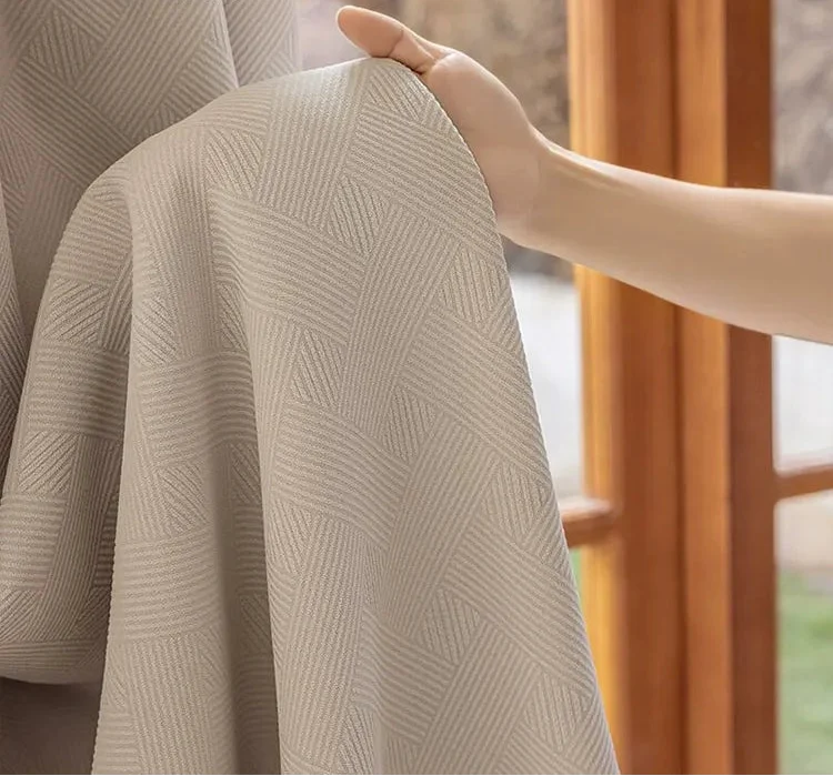 Moderner Vorhang aus Leinen in Beige