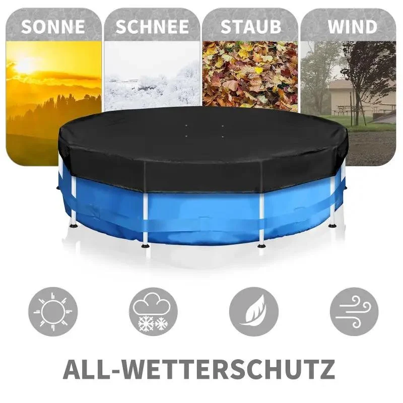 Sekey Poolabdeckung aus 420D Oxford, Schwarz