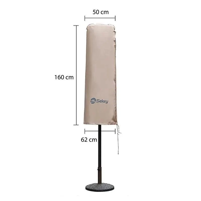Sekey 160 x 50/62 cm Schutzhülle für Doppelsonnenschirm, aus Polyester-Gewebe