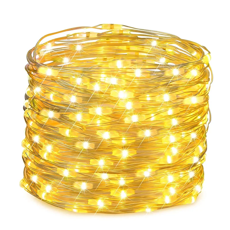 Salcar 10 m LED Micro Lichterkette, 100 LEDs, USB-betrieben