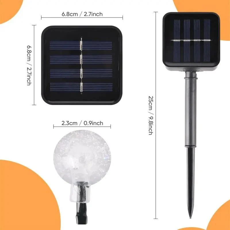 Salcar 5 m / 10 m LED Solar Kugel Lichterkette, 20 / 40 LEDs