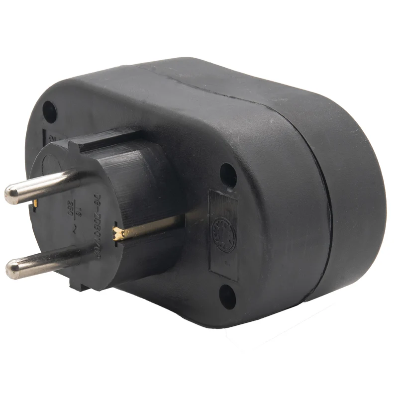 Doppelstecker Steckdosenleiste Mehrfachsteckdose Doppelsteckdose Schuko Schwarz