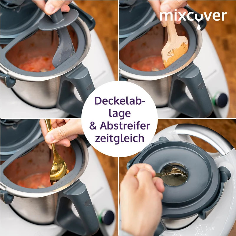 mixcover Deckelhalter und Abstreifhilfe kompatibel mit Vorwerk Thermomix TM7