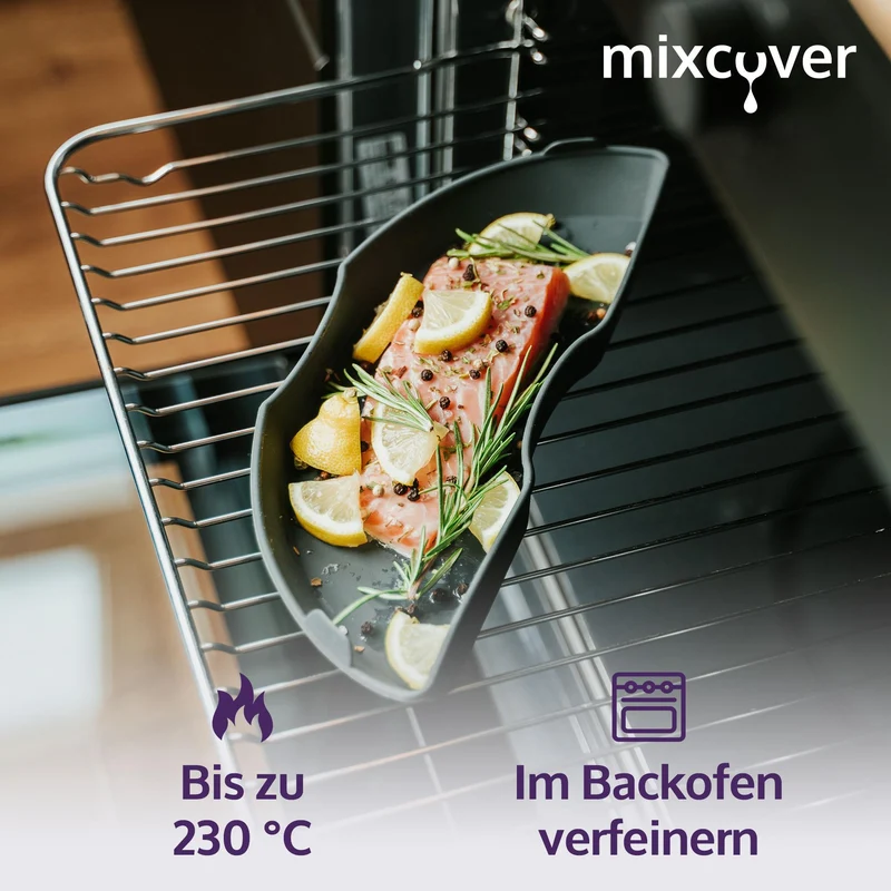 mixcover Dampfgarform halb kompatibel mit Thermomix TM7 Zubehör für Varoma Einlegeboden Zubehör für TM7 Silikonform Auflaufform