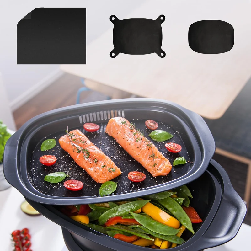 mixcover original Dauerbackfolie - Backpapier für Varoma Einlegeboden passend für Thermomix TM7 - wiederverwendbar