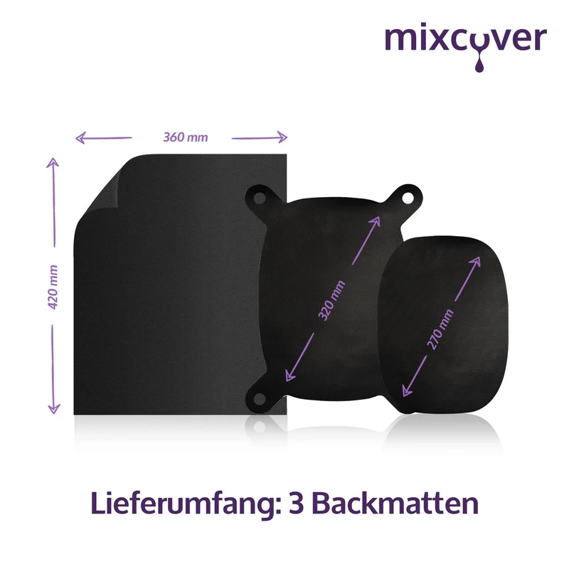 mixcover original Dauerbackfolie - Backpapier für Varoma Einlegeboden passend für Thermomix TM7 - wiederverwendbar