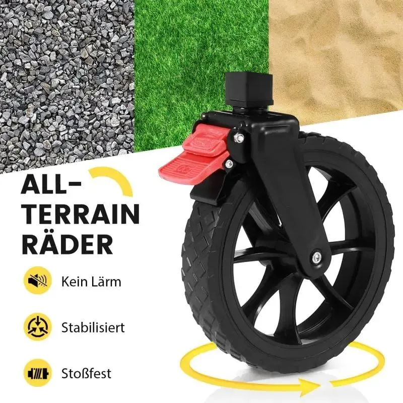 Sekey 160L / 100KG Faltbarer Bollerwagen, mit Praktischem Reißverschluss