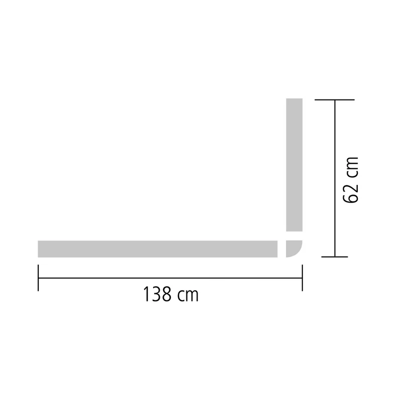 Eckduschrollo-Komplettset für Badewanne Milky 138 x 240 cm und 62 x 240 cm