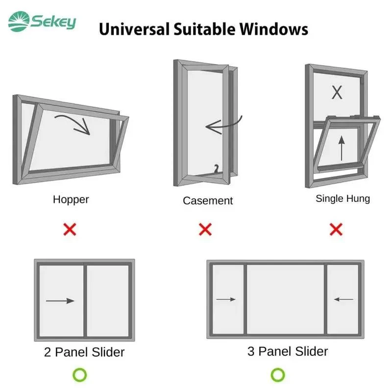 Sekey Schiebefenster Türabdichtung für mobile Klimageräte
