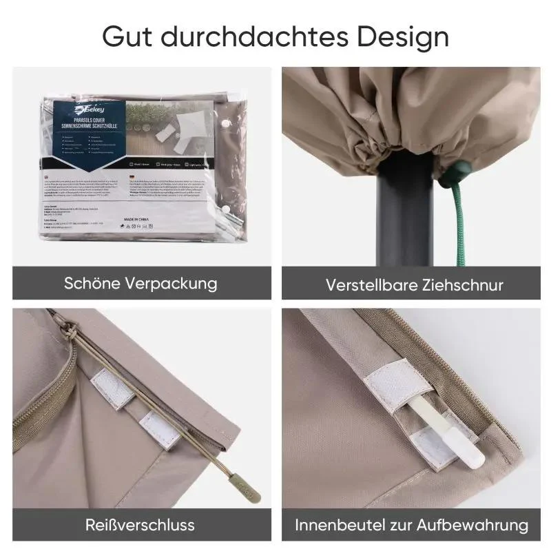 Sekey 190 x 30/50 cm Schutzhülle für 350 cm Sonnenschirm, aus Polyester-Gewebe