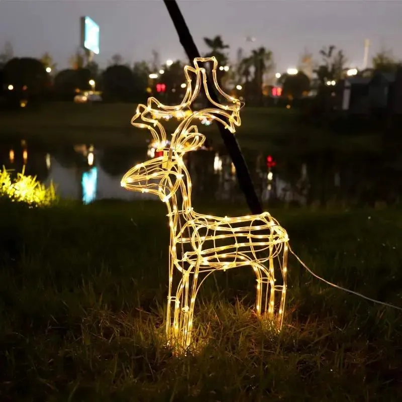 Salcar 60 cm LED Rentier Weihnachtsbeleuchtung, 140 LEDs