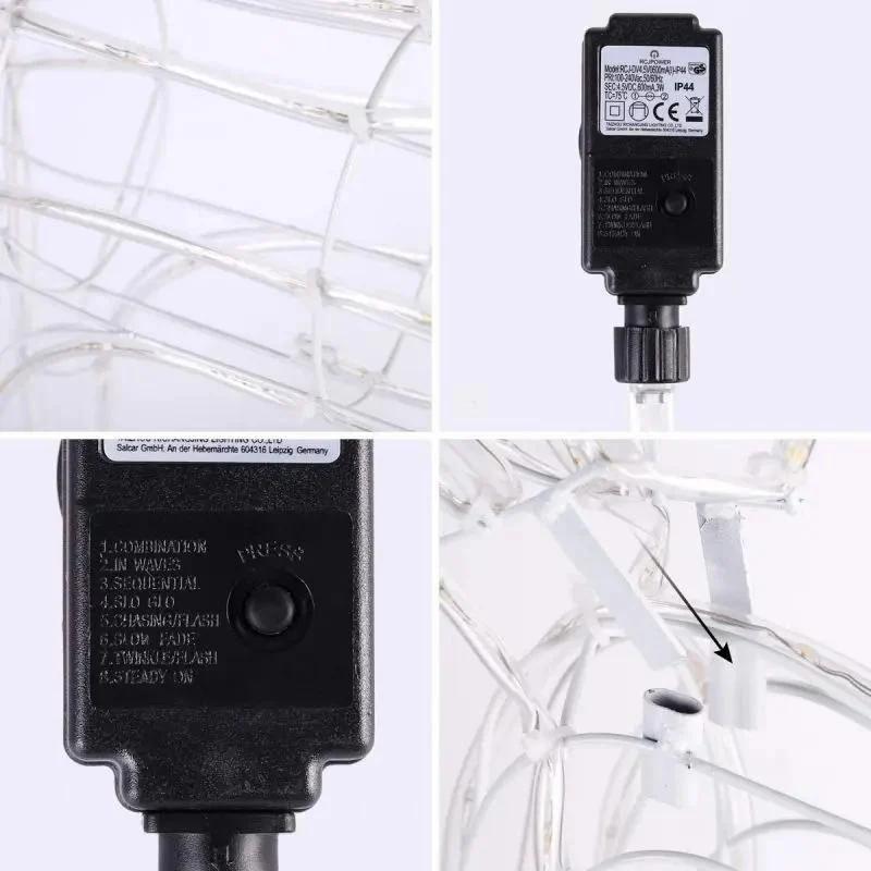 Salcar 60 cm LED Rentier Weihnachtsbeleuchtung, 140 LEDs