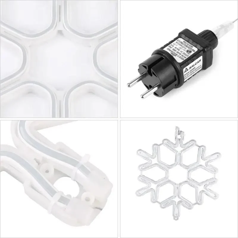 Salcar 40 cm LED Schneeflocke Neonlicht