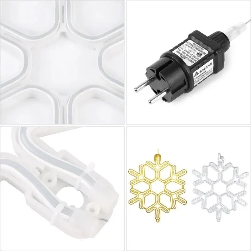 Salcar 40 cm LED Schneeflocke Neonlicht