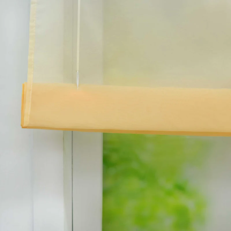 Rollo mit V-Haken Verlaufsfarbe Transparent Lichtfilterung Luftig 1 Stück