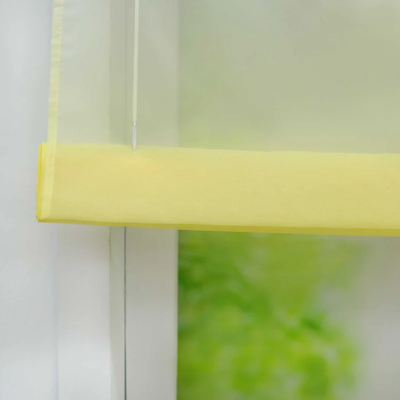 Rollo mit V-Haken Verlaufsfarbe Transparent Lichtfilterung Luftig 1 Stück
